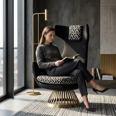 Sessel Luxus Lounge Club Hotel Möbel Wohnzimmer Einrichtung
