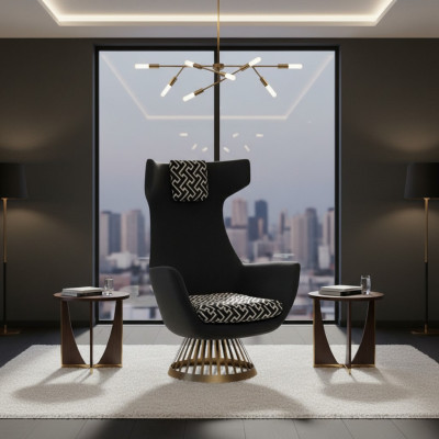 Sessel Luxus Lounge Club Hotel Möbel Wohnzimmer Einrichtung