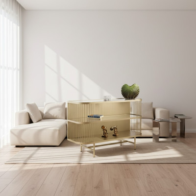 Eleganter Konsolentisch Konsole Metall 120cm Schrank Sideboard