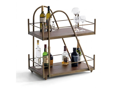 Kompakter Barwagen Ablagen  ideal für Küche und Bar Servierwagen