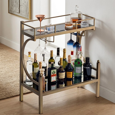 Eleganter Bar Tisch mit Marmorimitation – stilvoll servieren Barschrank