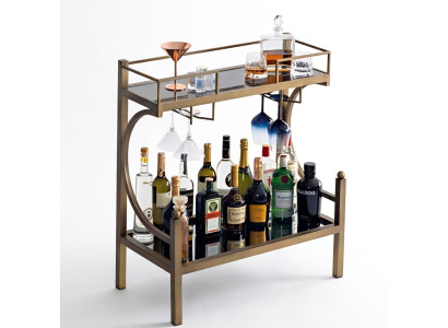Eleganter Bar Tisch mit Marmorimitation – stilvoll servieren Barschrank