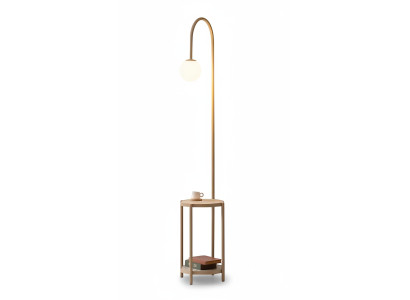 Stilvolle Stehlampe mit integriertem Tisch Komfort Vintage Lampe