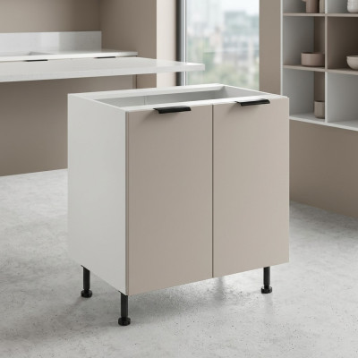 Küchenunterschrank Küchenmodul Küchenschrank Doppeltüriger Küche Weiß