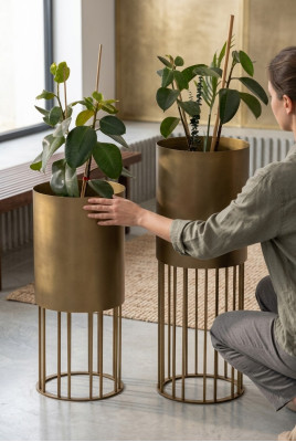 Eleganter Blumenständer Metall für stilvolle Pflanzen-Deko Blumentopf