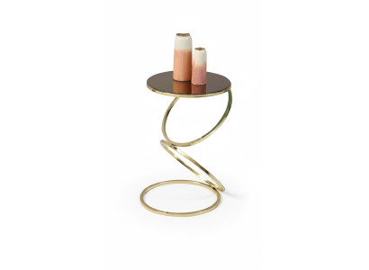Runder Design-Tisch aus Metall und Glas – stilvoll und modern