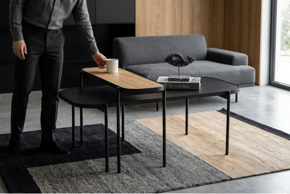 Couchtisch mit Beistelltisch – edles und vielseitiges Tisch-Set Wohnzimmer