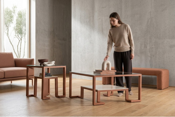 Satztisch Tischset Couchtisch und Beistelltisch 2tlg. Wohnzimmer Tisch