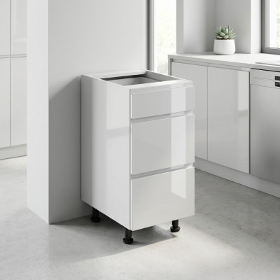 Schubladenschrank Unterschrank Schubladenelement 3 Schubladen Hochglanz