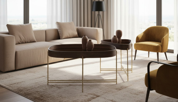 Couchtisch & Beistelltisch im Set – praktisch und elegant fürs Wohnzimmer.