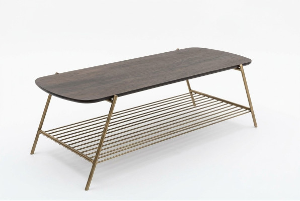Eleganter Couchtisch aus Holz und Metall modernes Design für jedes Zuhause