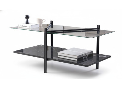 Couchtisch mit Glasplatte und Marmor-Optik – stilvoll und modern  Sofa Tisch