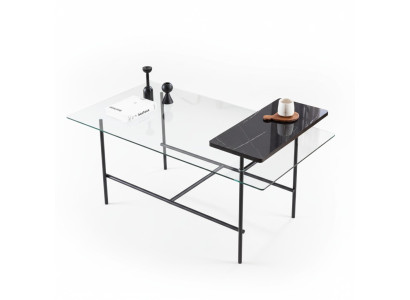 Couchtisch mit Ablage für heiße Getränke Wohnzimmer Tisch 110x60