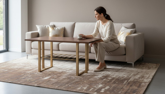 Couchtisch mit Ablageboden – schlichtes Design und praktische Funktion