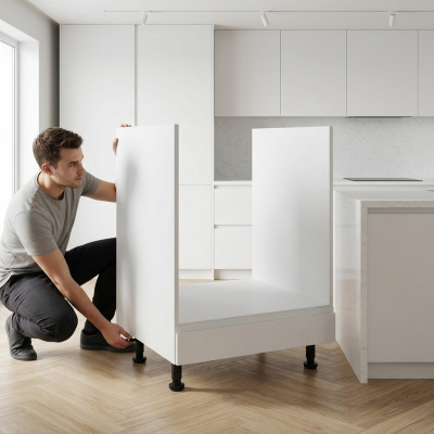Unterschrank mit Sockelschublade Schrankmodul Küchenschrank Hochglanz