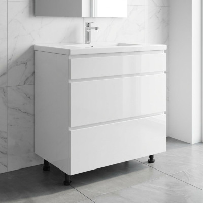 Schubladenschrank Unterschrank Schubladenkommode Küchenschrank Hochglanz