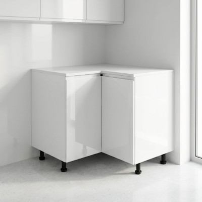 Eckunterschrank Eck-Küchenunterschrank Eckschrank Innenboden Hochglanz