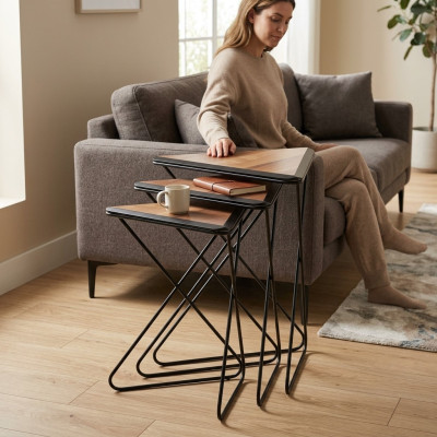 Dreieckige Beistelltische - modernes Design, platzsparend und stilvoll