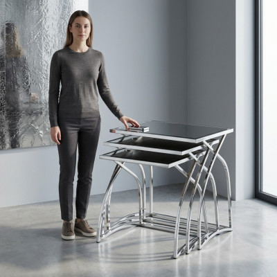 Satztisch Couchtisch Beistelltisch Wohnzimmertisch Stilvoll Modern 3tlg.