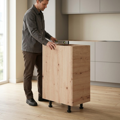 Küchenunterschrank Standunterschrank Küchenschrank Ablage Beige Küche