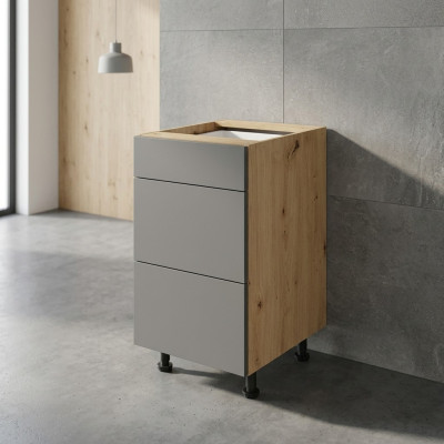 Schubladenschrank Schubladenkommode Unterschrank 3 Schubladen Einbauküche