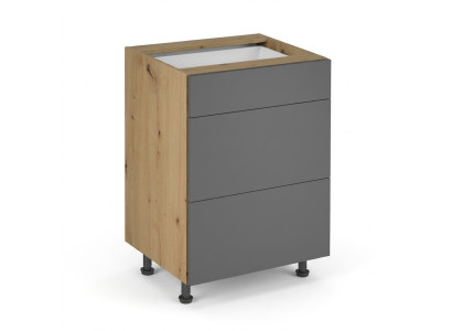 Küchenunterschrank Schubladenschrank Auszugsschrank 3 Schubladen Küche
