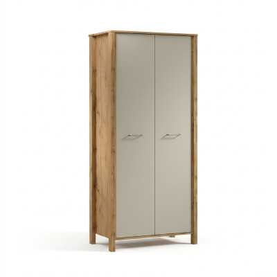 Garderobenschrank mit Kleiderstange Regal Holzschrank Kleiderschrank