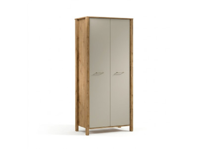 Garderobenschrank mit Kleiderstange Regal Holzschrank Kleiderschrank