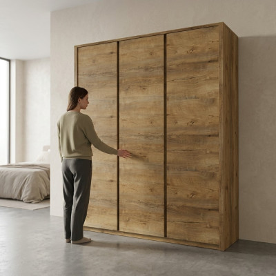 Schlafzimmerschrank Stoff Garderobe mit Kleiderstange Mehrzweckschrank