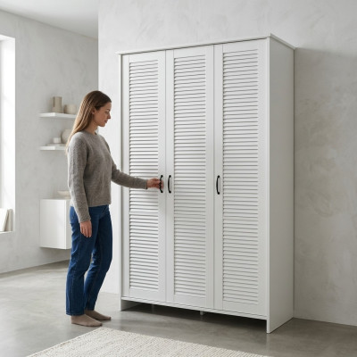 Kleiderschrank aus Stoff Garderobenschrank mit 2 stabilen Kleiderstangen