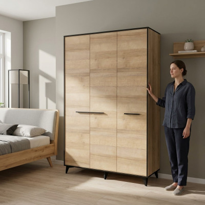 Garderobenschrank Kleiderschrank mit Kleiderstange Stoff Mehrzweckschrank