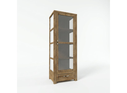Vitrinenschrank Holzbeige Elegant Zeitloser Stauraum