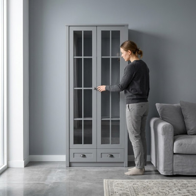 Küchenbuffet Buffetschrank Küchenvitrine Küchenanrichte Vitrinenschrank