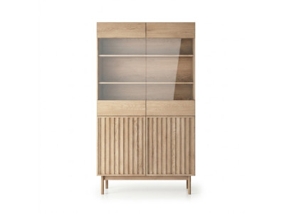 Regalschrank Schrank Holzschrank Buffet Vitrinenschrank Mit Glasfront