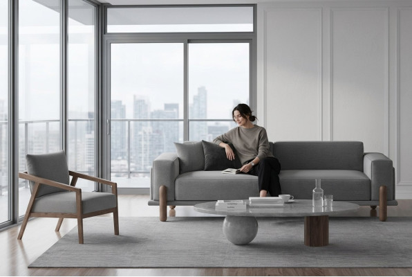 Sofa mit Sessel    Komfort, der immer in greifbarer Nähe ist