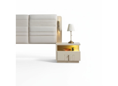 Designer Nachttisch mit Beleuchtung modern Schlafzimmer Möbel