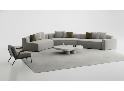 Sofa mit Sessel für das Wohnzimmer  Ein gemütlicher Akzent im Interieur