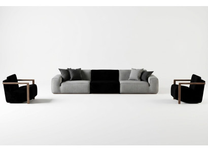 Sofa mit 2 Sesseln für das Wohnzimmer in stilvollem Design