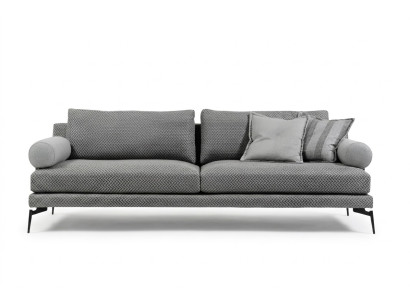 Luxus 3 Sitzer Sofa Grau – Modernes Wohnzimmer Sofa Textil