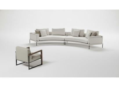 Sofa mit Sessel für das Wohnzimmer Ästhetik des Komforts in jeder Linie