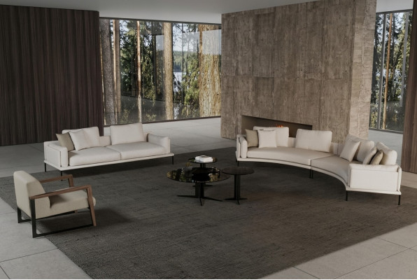 Sofagarnitur in stilvollem Design Moderne gemütliche Geometrie