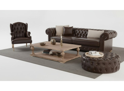 Sofa, Sessel und Puff stilvolles Design. Echte Gemütlichkeit