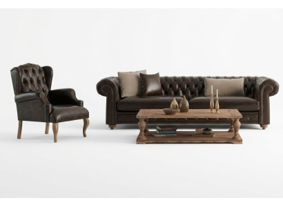 Sofa mit Sessel für das Wohnzimmer Moderne Gemütlichkeit ohne Übermaß