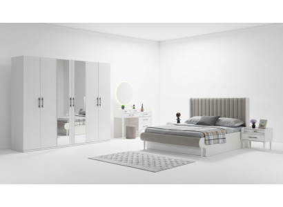Komplettschlafzimmer 6-teilig Bett Schrank Nachttische modern