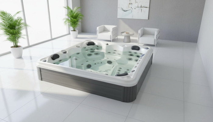 Whirlpool Whirlwanne Garten Bad Outdoor-Spa Relaxpool Massagebad 200x200 cm