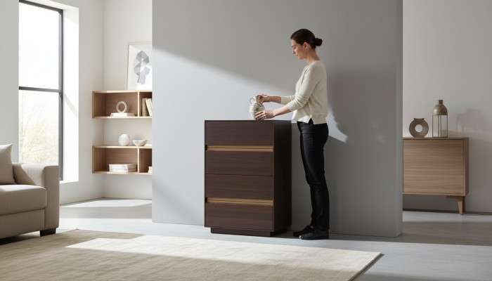 Holz Kommode in Braun Elegant und Zeitlos