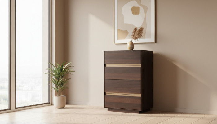Holz Kommode in Braun Elegant und Zeitlos