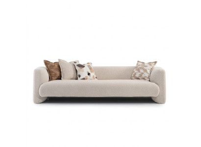 Elegantes Beiges Stoffsofa für Wohnzimmer und Flur