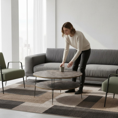 Couchtisch aus Holz in Braun im eleganten Design