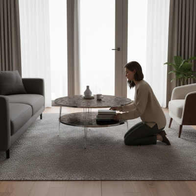 Couchtisch aus Holz in Braun im eleganten Design